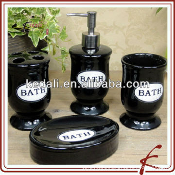 glazed ceramic black bath accessories